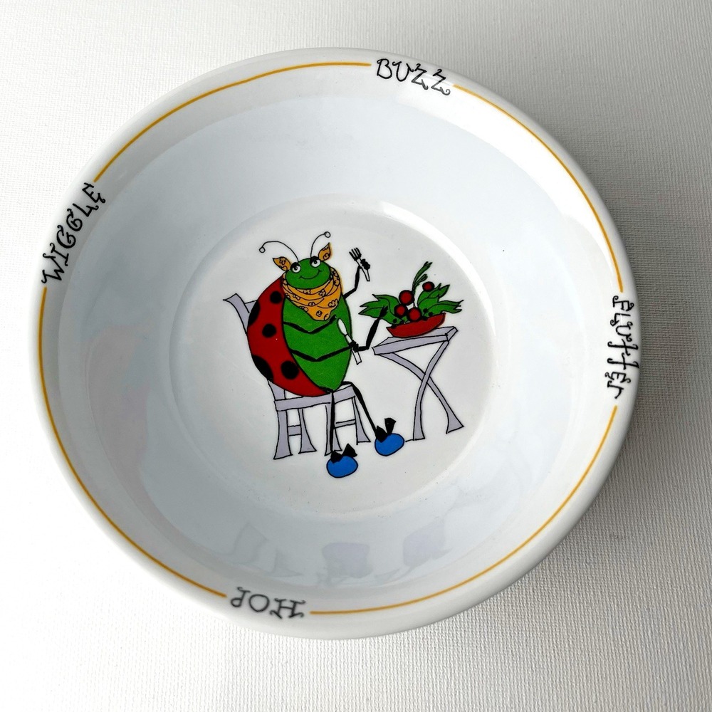 Vintage Anacapa Melamine Kids Bowl 1987 Animal Graphics Durable Child Dish